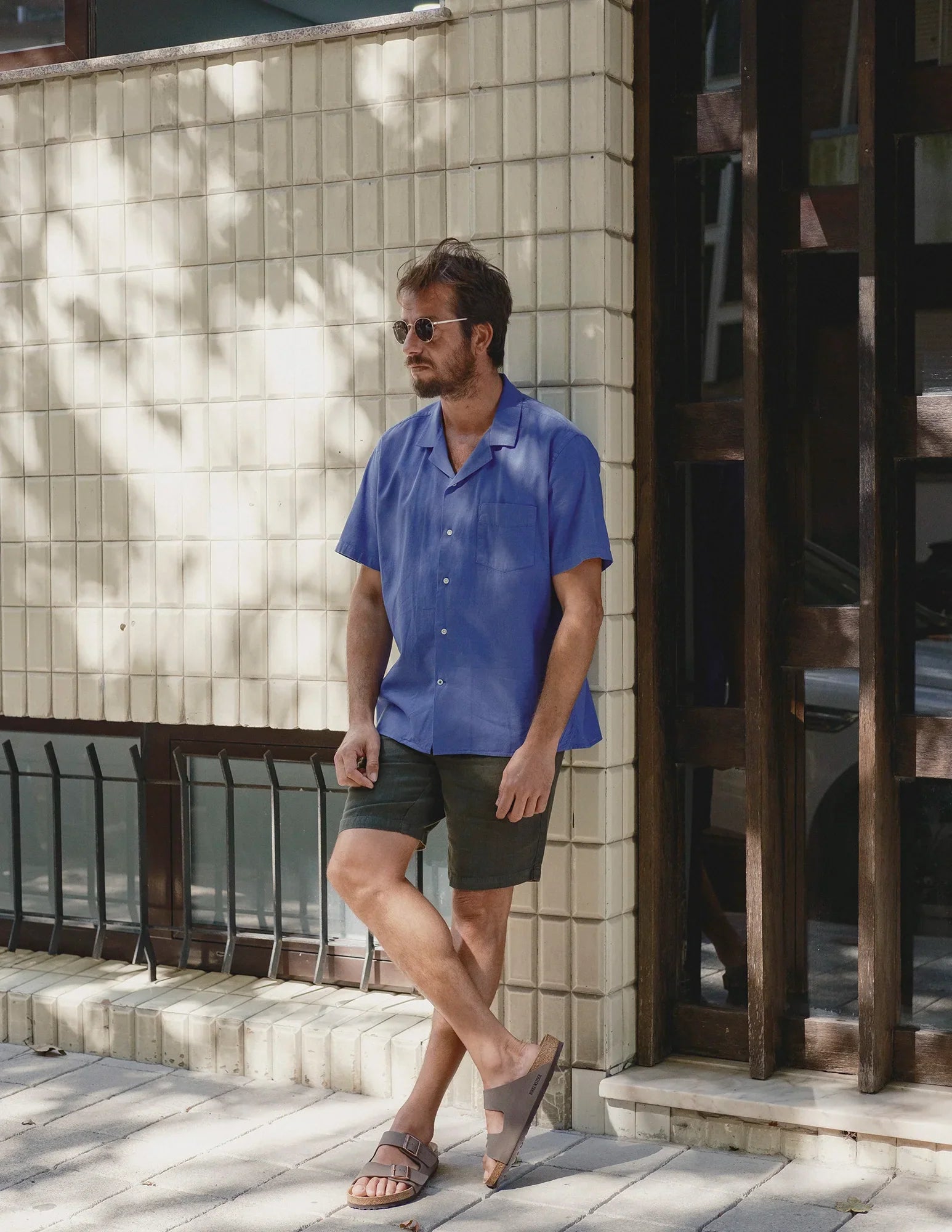 Prado Blue Short Sleeve Shirt for Men - Casual Summer T-Shirt | Perfect for Outdoor Activities, Beach Wear & Everyday Fashion