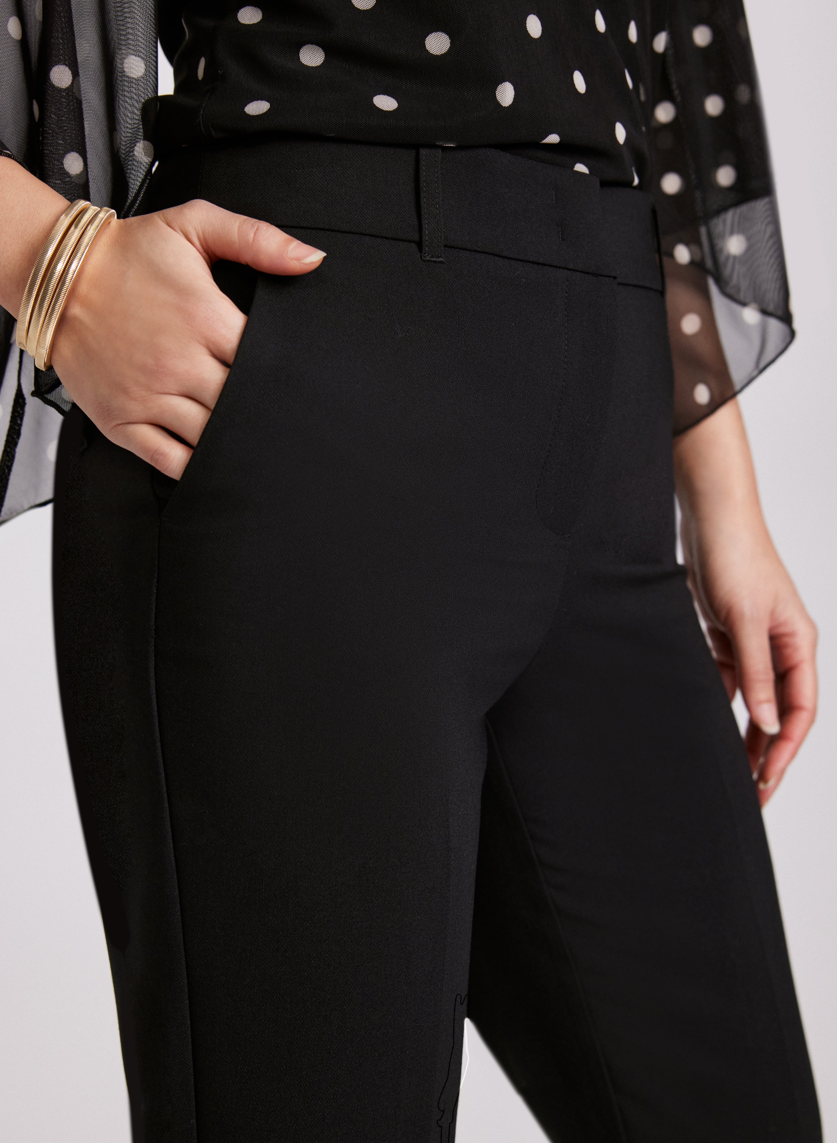 Emma Slim Leg Ankle Pants for Women - Stretchy Comfortable Work Pants for Office, Business Casual & Travel