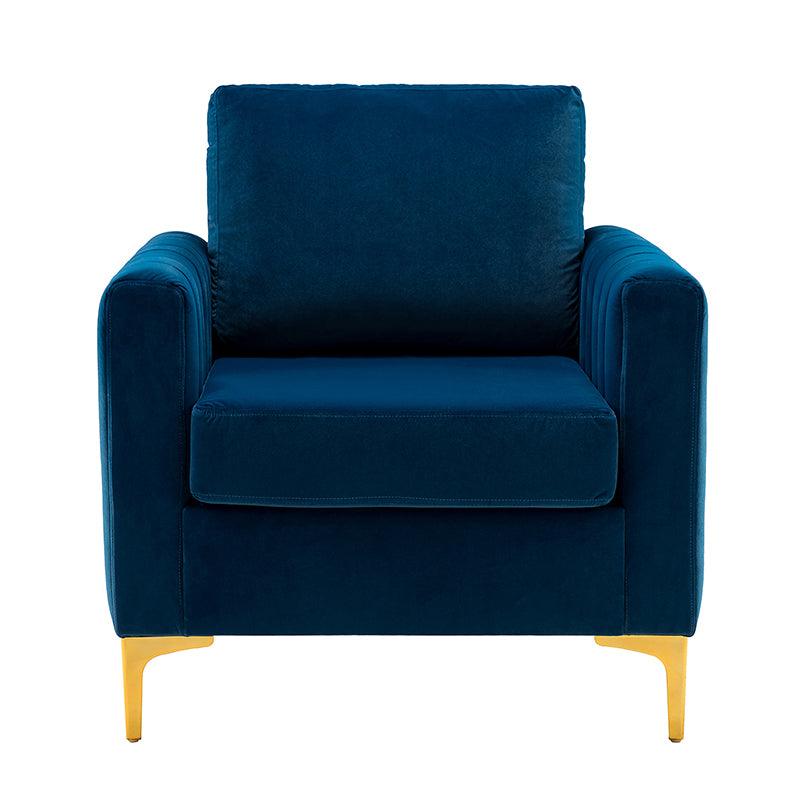 Luxury Didyme Velvet Club Armchair - Modern Accent Chair for Living Room, Bedroom & Office - Plush Upholstered Lounge Chair with Sturdy Wooden Legs - Perfect for Reading Nook, Home Theater & Cozy Spaces