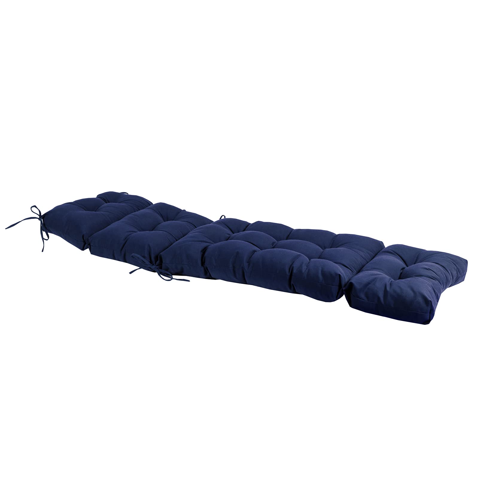 QILLOWAY Indoor Outdoor Chaise Lounge Cushion - Waterproof Replacement Cushion for Patio, Poolside & Garden Furniture - Navy Blue Spring Summer Seasonal Cushion - Perfect for Relaxing by the Pool, Sunbathing or Lounging in Your Backyard