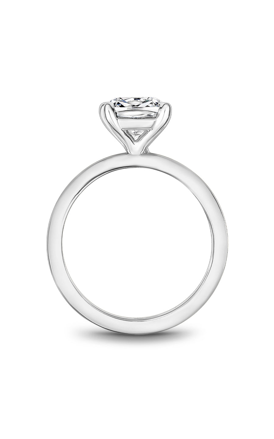 Noam Carver B371 04A Diamond Engagement Ring for Women - 14K White Gold Bridal Wedding Band (Perfect for Proposals, Anniversaries & Romantic Occasions)