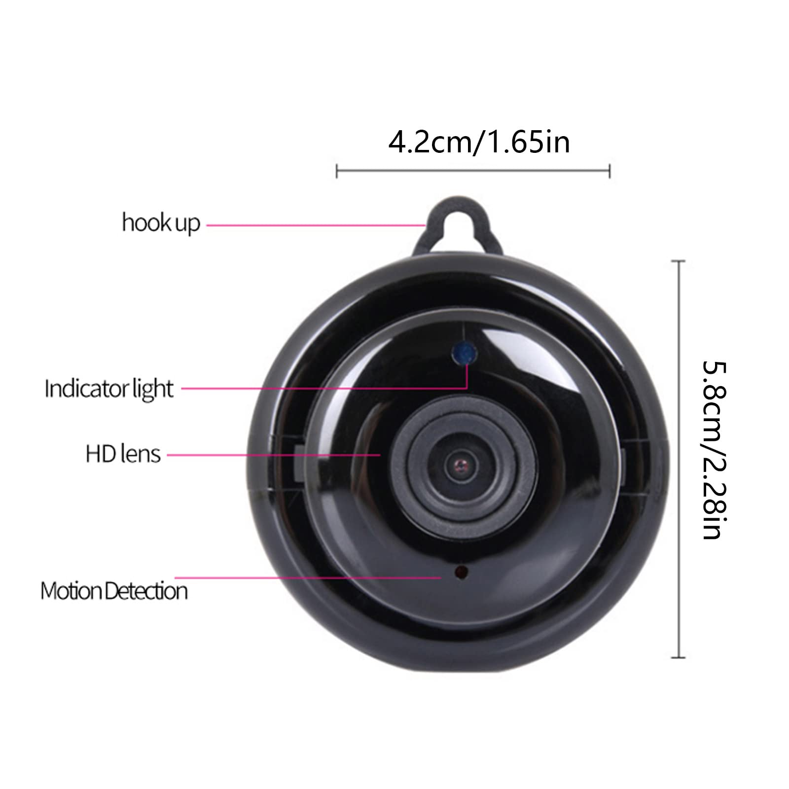 Paopaoldm WiFi Security Camera - Indoor/Outdoor Small Camera with Remote Viewing & Phone App - Monitor Home, Baby, Pets & More