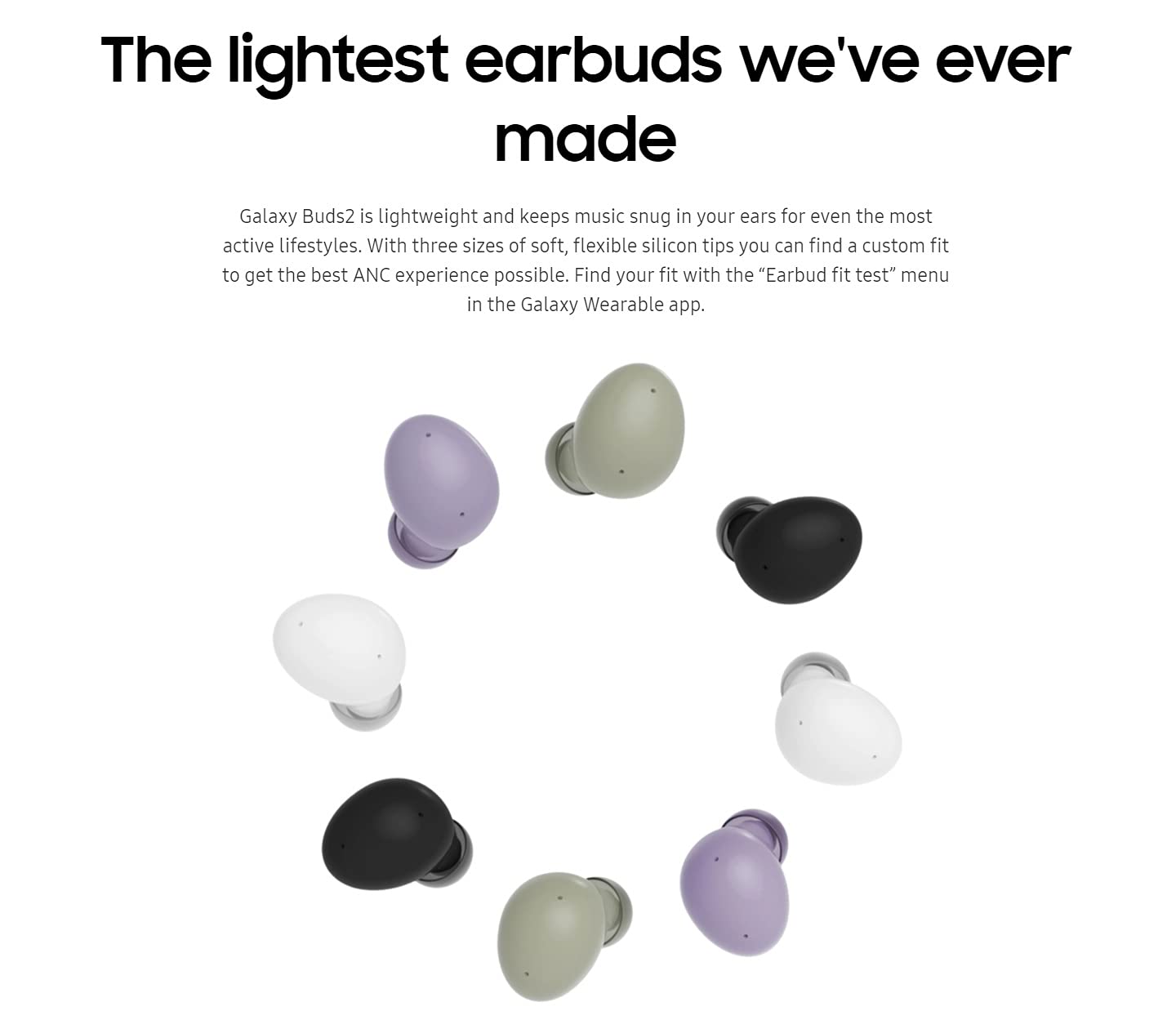 SAMSUNG Galaxy Buds2 Pro True Wireless Bluetooth Earbuds with Active Noise Cancelling, Ambient Sound, Lightweight Comfort Fit & Touch Control - International Version (Renewed, Olive Green) | Perfect for Gym, Travel & Work from Home