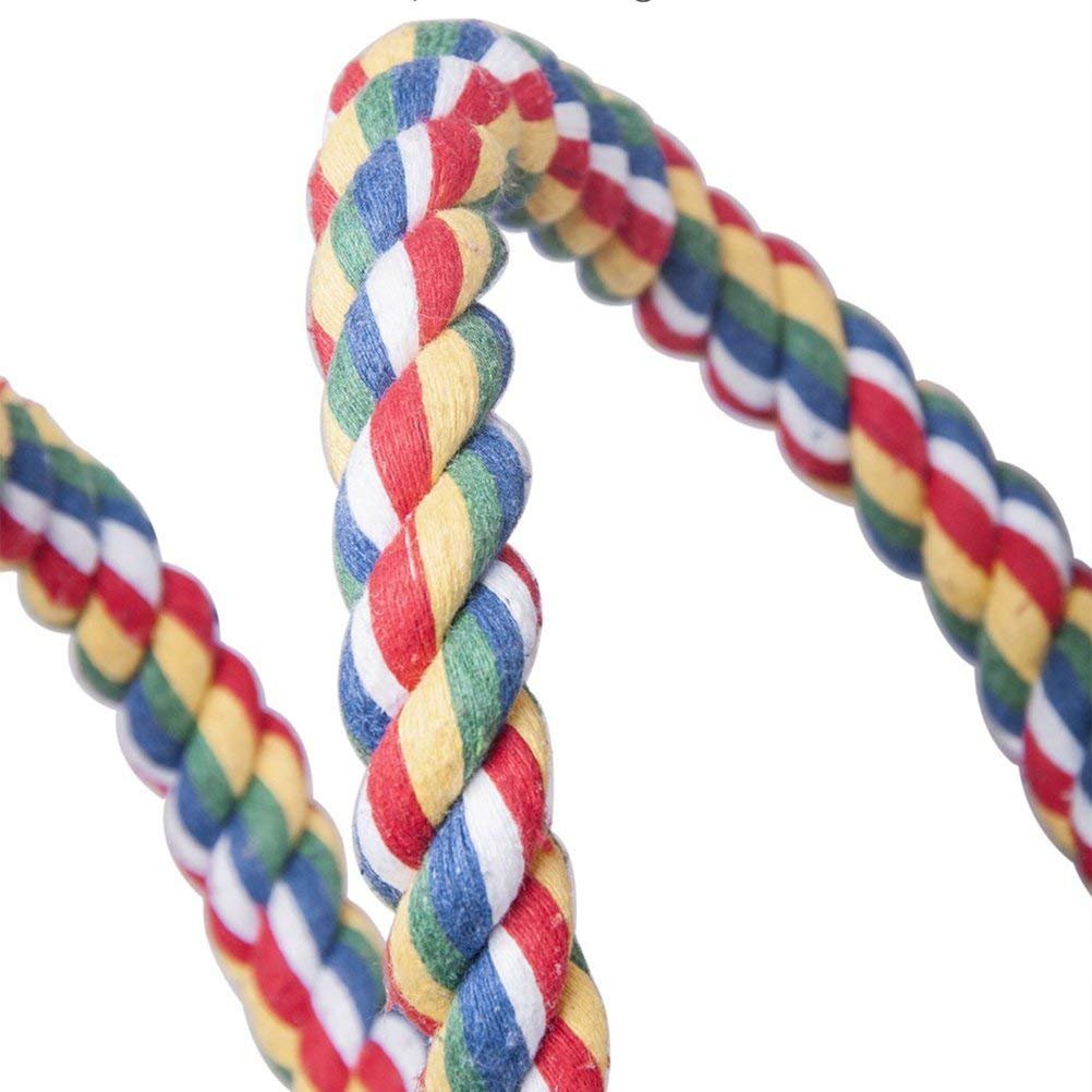 Litewoo 59-Inch Cotton Rope Bird Perch Swing with Bells - Chew Toy for Parrots, African Greys, Macaws, Cockatoos, Amazon & Eclectus - Cage Accessory for Climbing, Playing & Relaxing - Perfect for Bird Exercise & Enrichment
