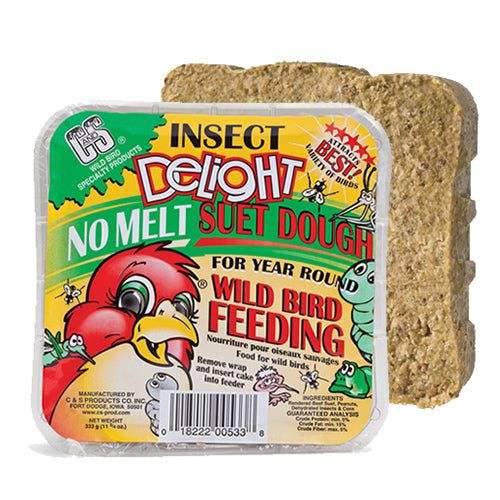 High-Protein Insect Delight Suet Cake - Premium Bird Food for Wild Birds, Woodpeckers & Chickadees - Ideal for Backyard Bird Feeders & Winter Feeding