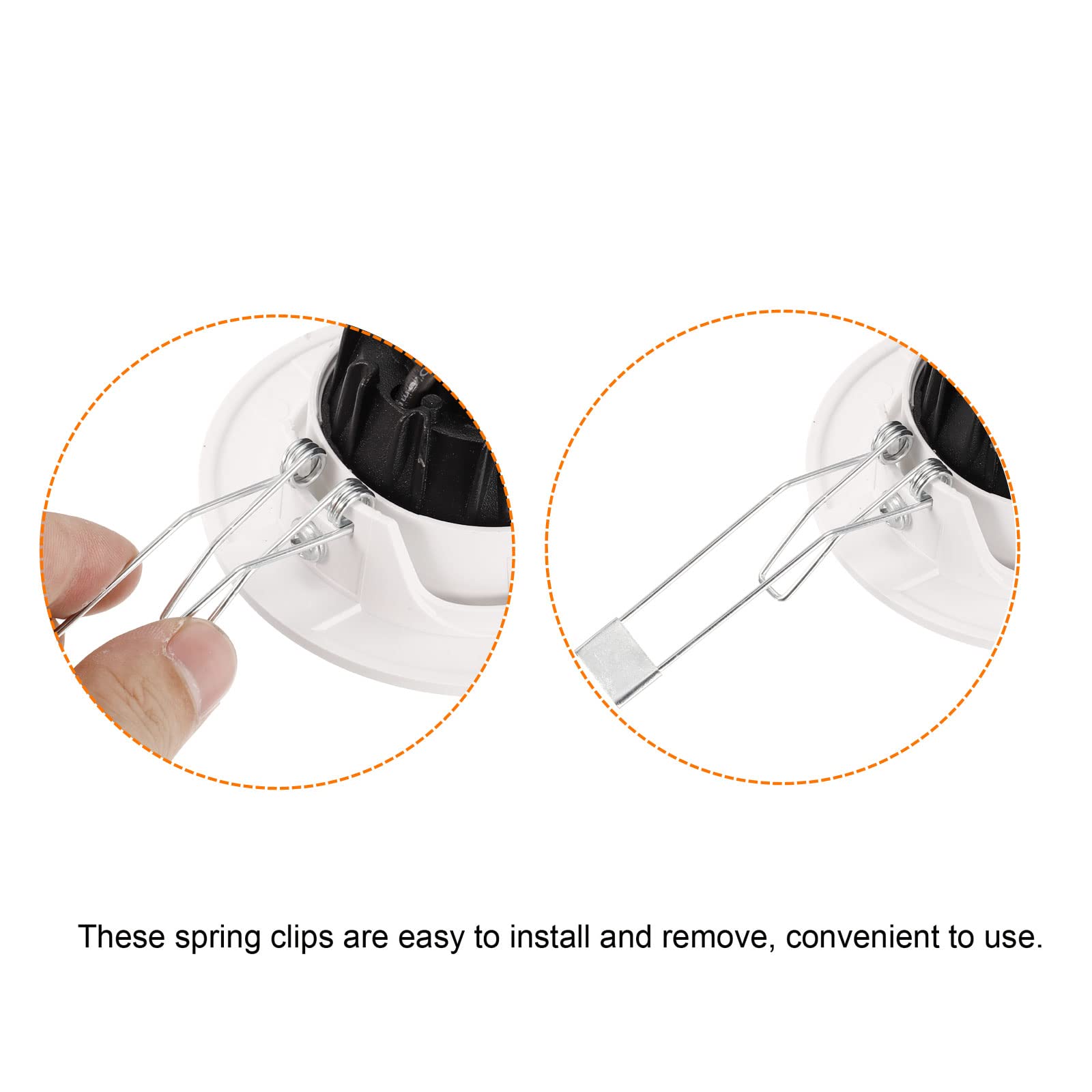 75x24mm Downlight Spring Clips 20 Pack - Recessed Lighting Accessories for Ceiling Lamps - Easy Installation