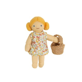 Holdie Folk Farmer Poppy - Handmade Wooden Figurine for Home Decor, Collectibles & Farmhouse Style - Perfect for Shelf Displays, Gift Giving & Rustic Interior Design