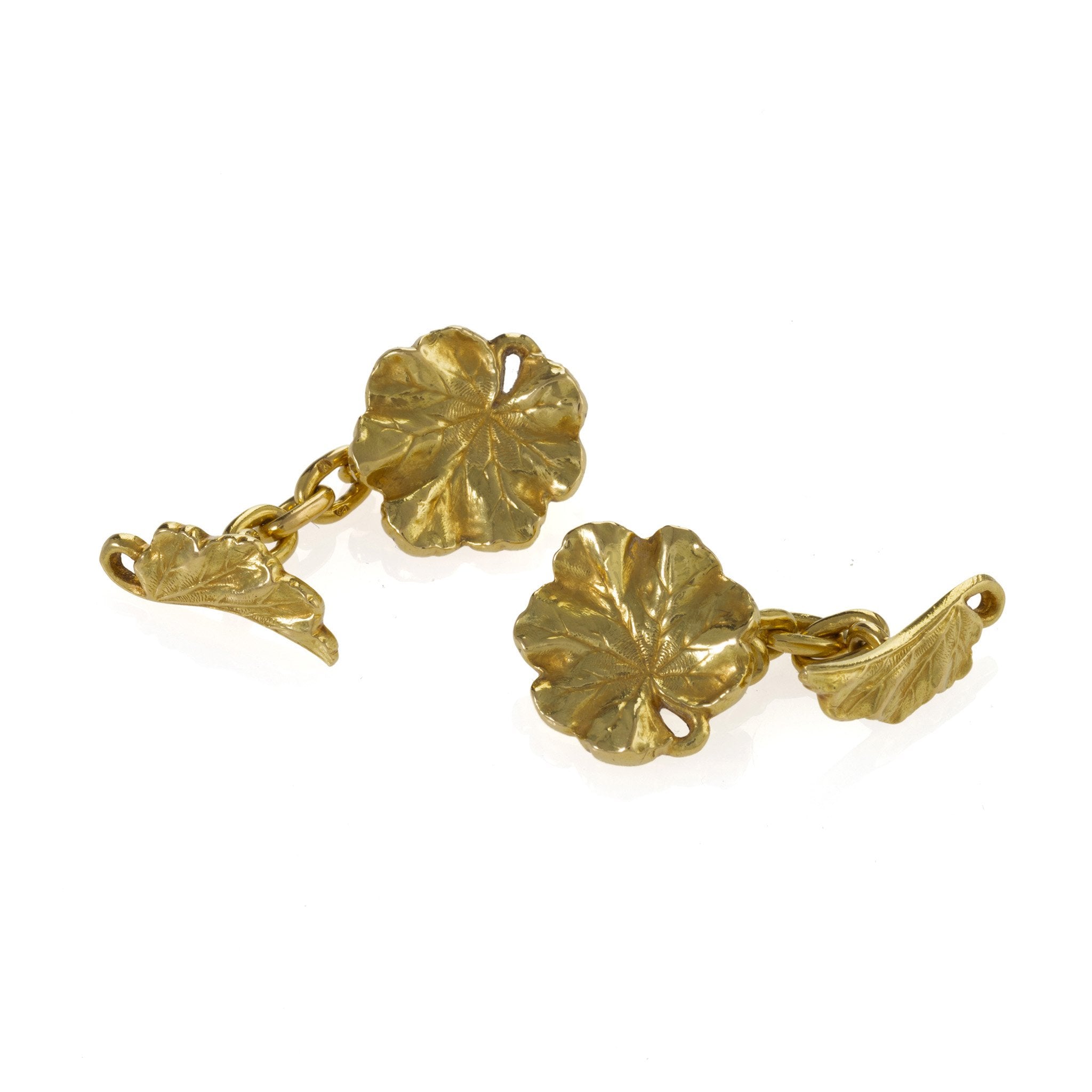 Elegant Gold Leaf Cufflinks for Men - Premium Stainless Steel Dress Shirt Accessories - Perfect for Weddings, Business Meetings & Formal Events