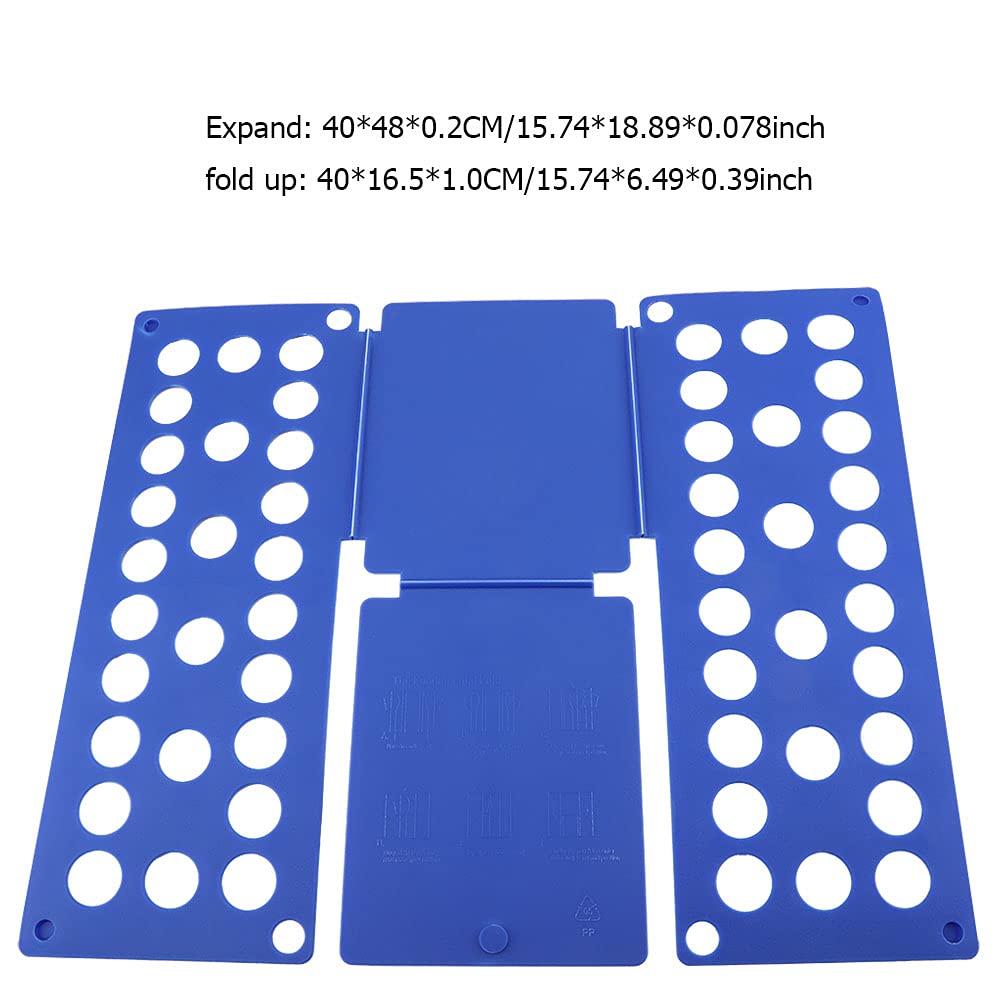 Zerodis Quick Adjustable Kids Clothes Folding Board - Organizer for T-Shirts, Pants & Laundry (Blue) | Perfect for Nursery, Daycare & Travel Packing