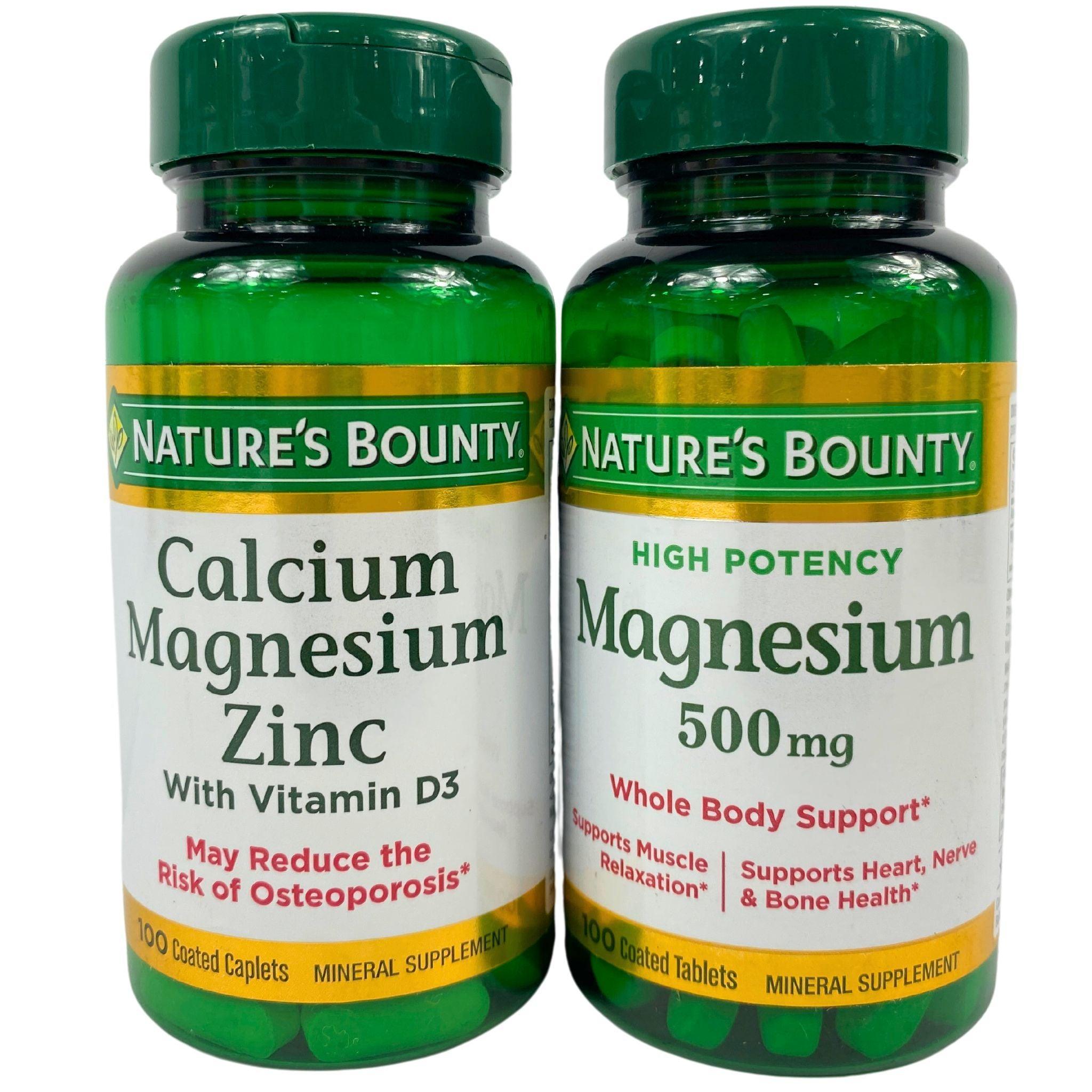 Nature's Bounty Calcium Magnesium Zinc Supplement with Vitamin D - 35 Count - Supports Bone Health, Immune System & Muscle Function - Perfect for Daily Wellness Routine