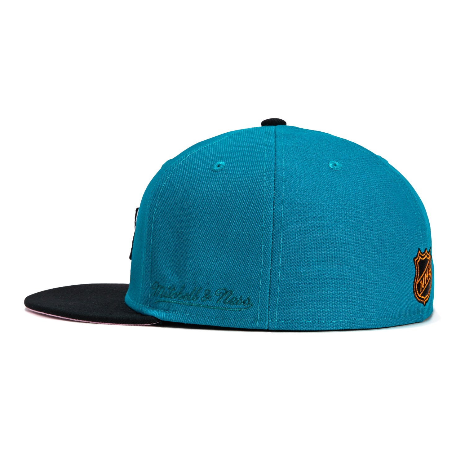 Mitchell & Ness San Jose Sharks 20th Anniversary Embroidered Patch Snapback Hat - Teal & Black Hockey Fan Gear for Men & Women - Perfect for Games, Tailgating & Collectors