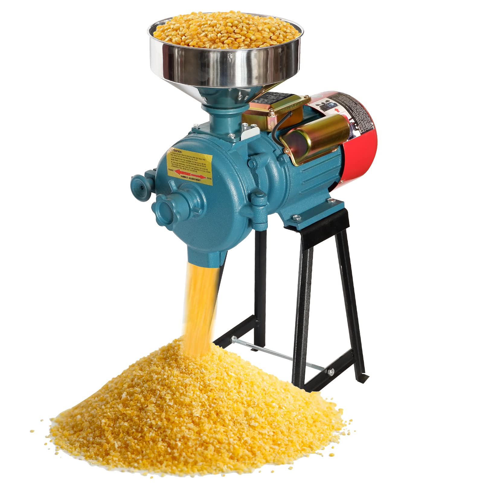 ABORON 3000W Commercial High-Power Electric Corn Grinder Machine - 110V Grain Mill for Corn, Wheat & Feed - Perfect for Farms, Bakeries & Home Use (Molino de Maíz Eléctrico)