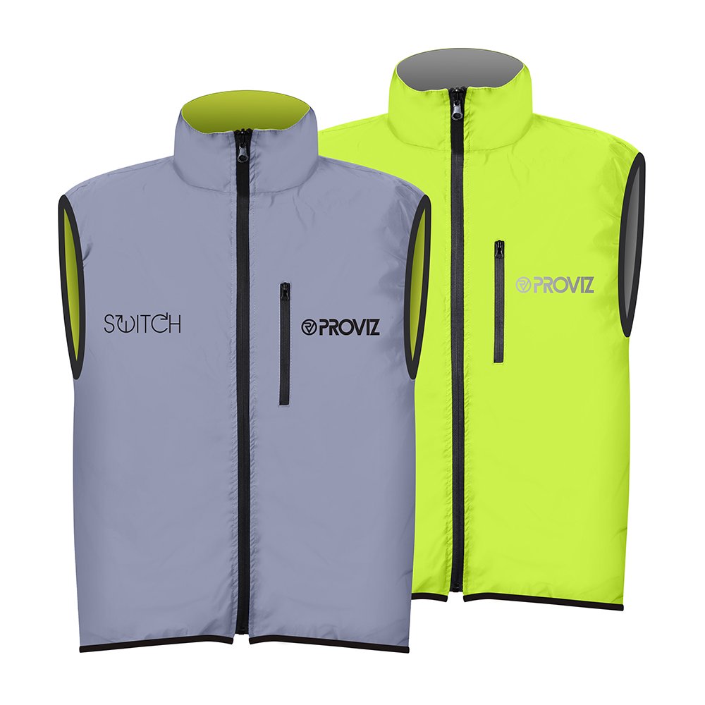 Proviz Men's Switch Cycling Vest - High Visibility Reflective Running Jacket for Night Safety - Perfect for Cycling, Jogging & Outdoor Activities