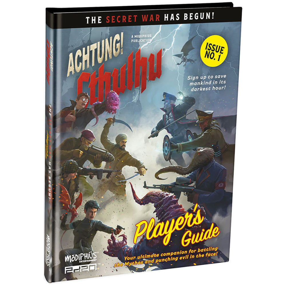 Achtung! Cthulhu 2d20: Player's Guide Hardcover RPG Book - Lovecraftian Horror Tabletop Roleplaying Game for Adventurers | Perfect for Game Nights & Horror-Themed Campaigns