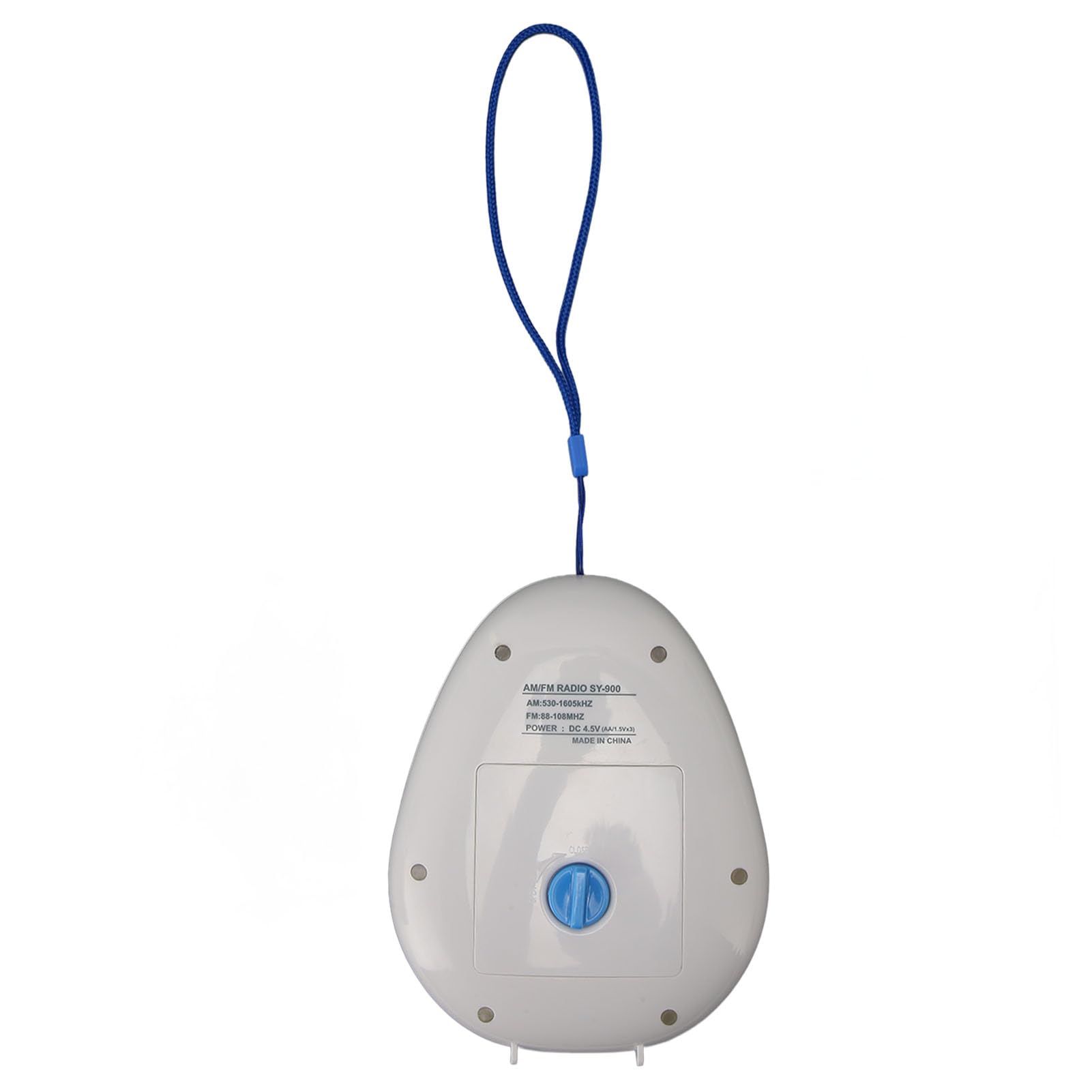 Waterproof Portable Shower Radio with Built-in Speaker - FM/AM Battery Operated Bathroom Radio with Rotating Knob | Perfect for Shower, Bathroom, Poolside & Outdoor Use
