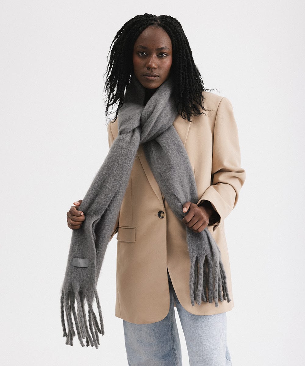 Soft & Chunky Mik Oversized Knit Scarf for Women - Winter Warm Fashion Accessory - Perfect for Cold Weather, Travel & Outdoor Activities