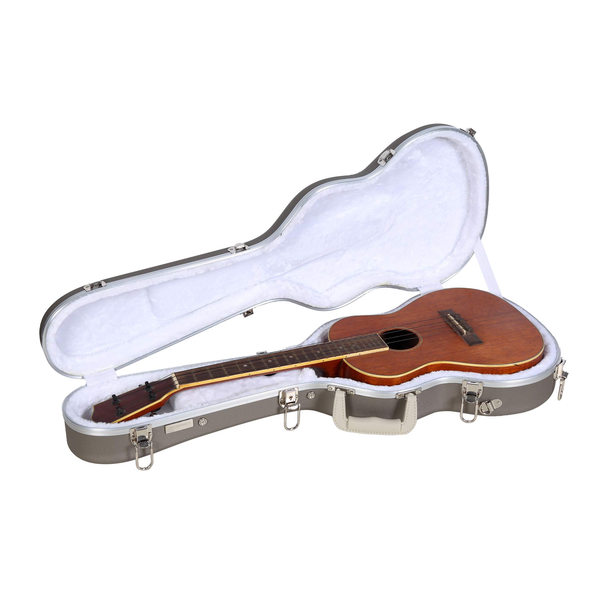 Premium Crossrock Baritone Ukulele Case with Adjustable Backpack Straps - Champagne Color (CRA800BUCH) | Durable Protection for Travel, Performances & Music Lessons