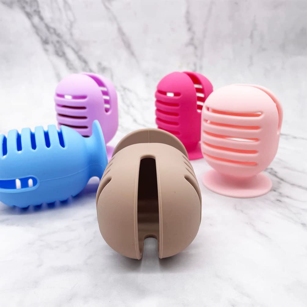 FOMIYES 2-Pack Silicone Makeup Sponge Storage Case - Travel-Friendly Beauty Egg Holder for Makeup Puffs & Blenders | Perfect for Travel, Gym, and On-the-Go Touch-Ups