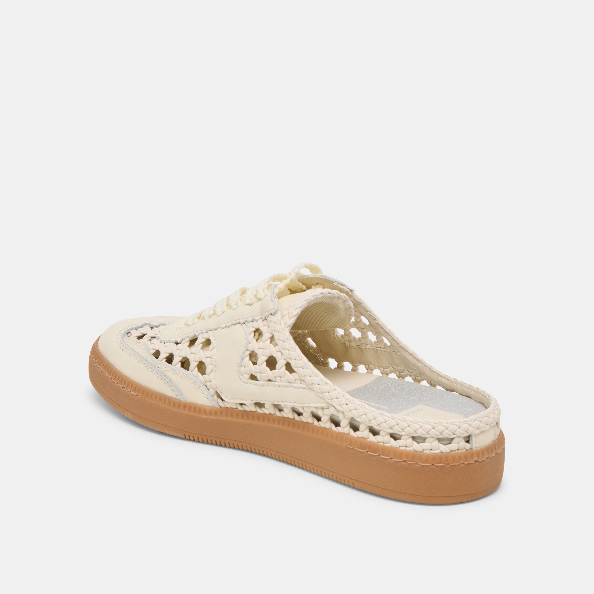 Notice Slide Woven Sneakers - Off-White Woven Stella | Comfortable & Stylish Slip-On Shoes for Casual Wear, Beach, and Summer Outfits