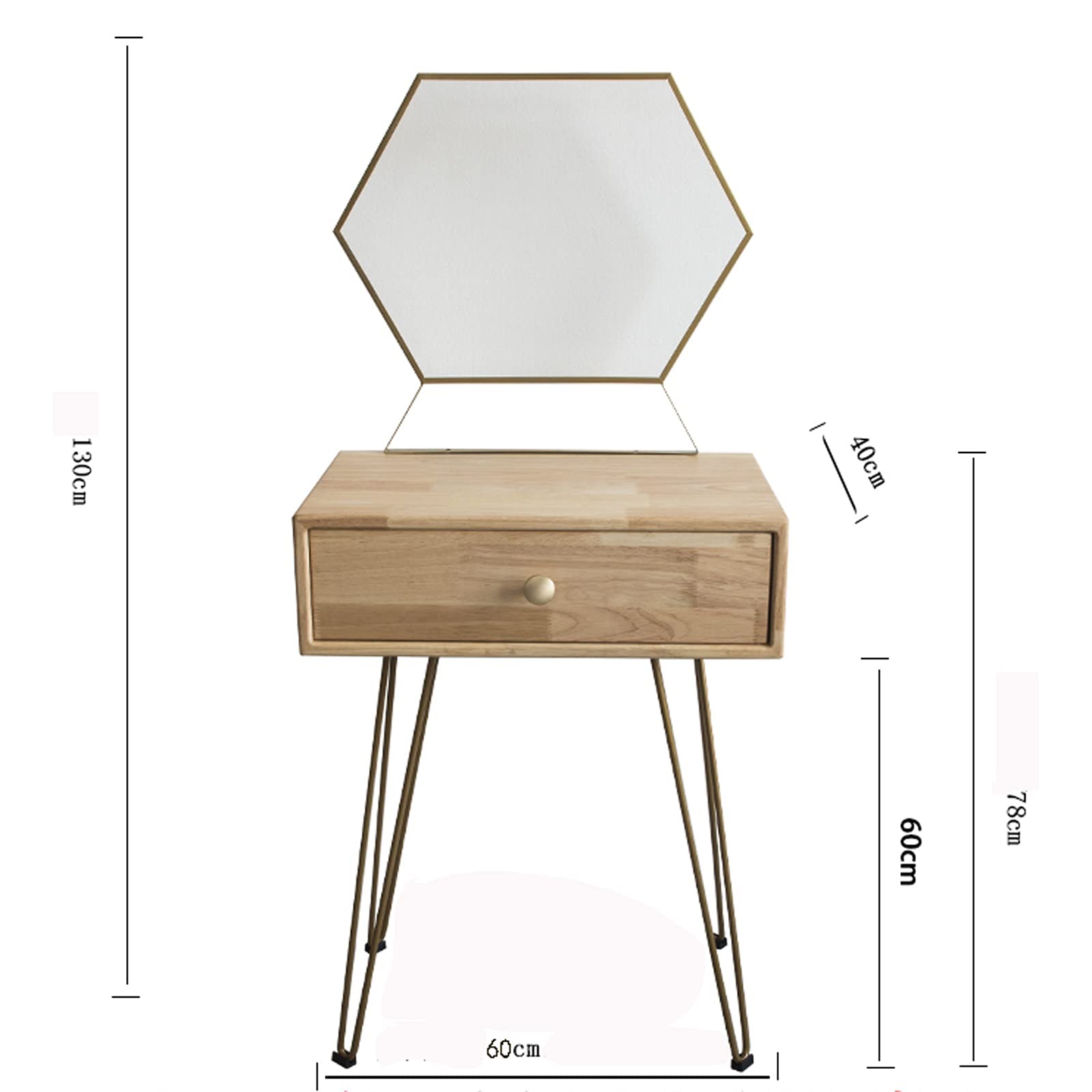 Vanity Table with Mirror & Drawer - Elegant Dressing Makeup Desk for Women, Girls & Moms - Perfect for Bedroom, Bathroom & Gift Giving - Ideal for Daily Makeup Routine, Beauty Organization & Home Decor