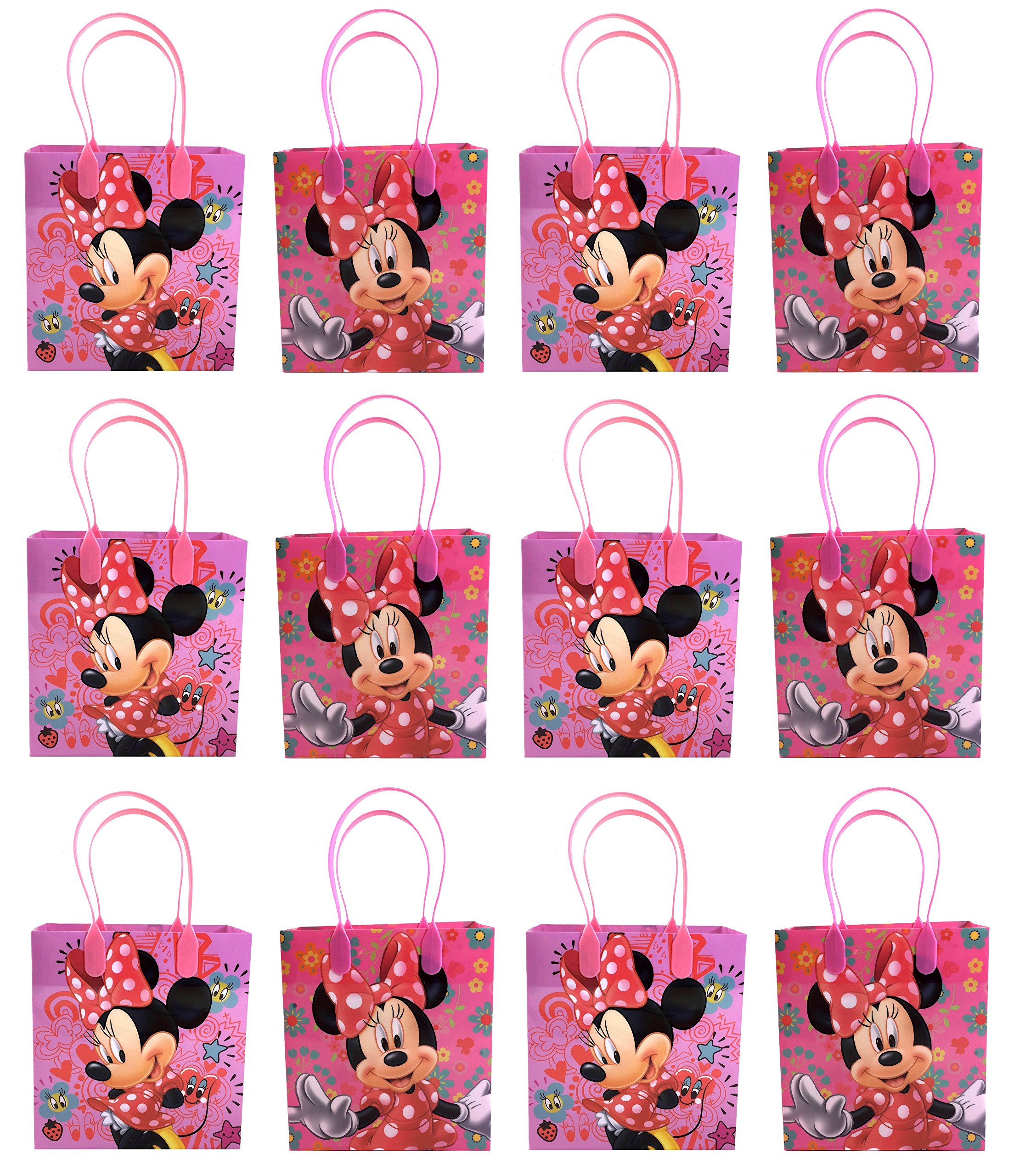 24-Piece Minnie Mouse Party Favor Bags - Bulk Disney Themed Goodie Bags for Birthday Party Favors, Baby Showers & Kids' Gift Bags