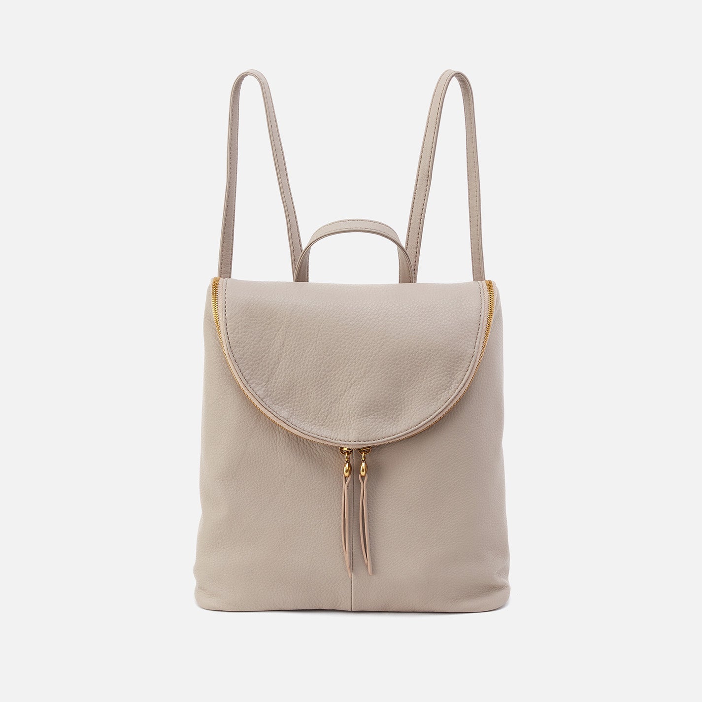 Premium Pebbled Leather Fern Backpack in Taupe - Stylish & Durable for Work, Travel & Everyday Use