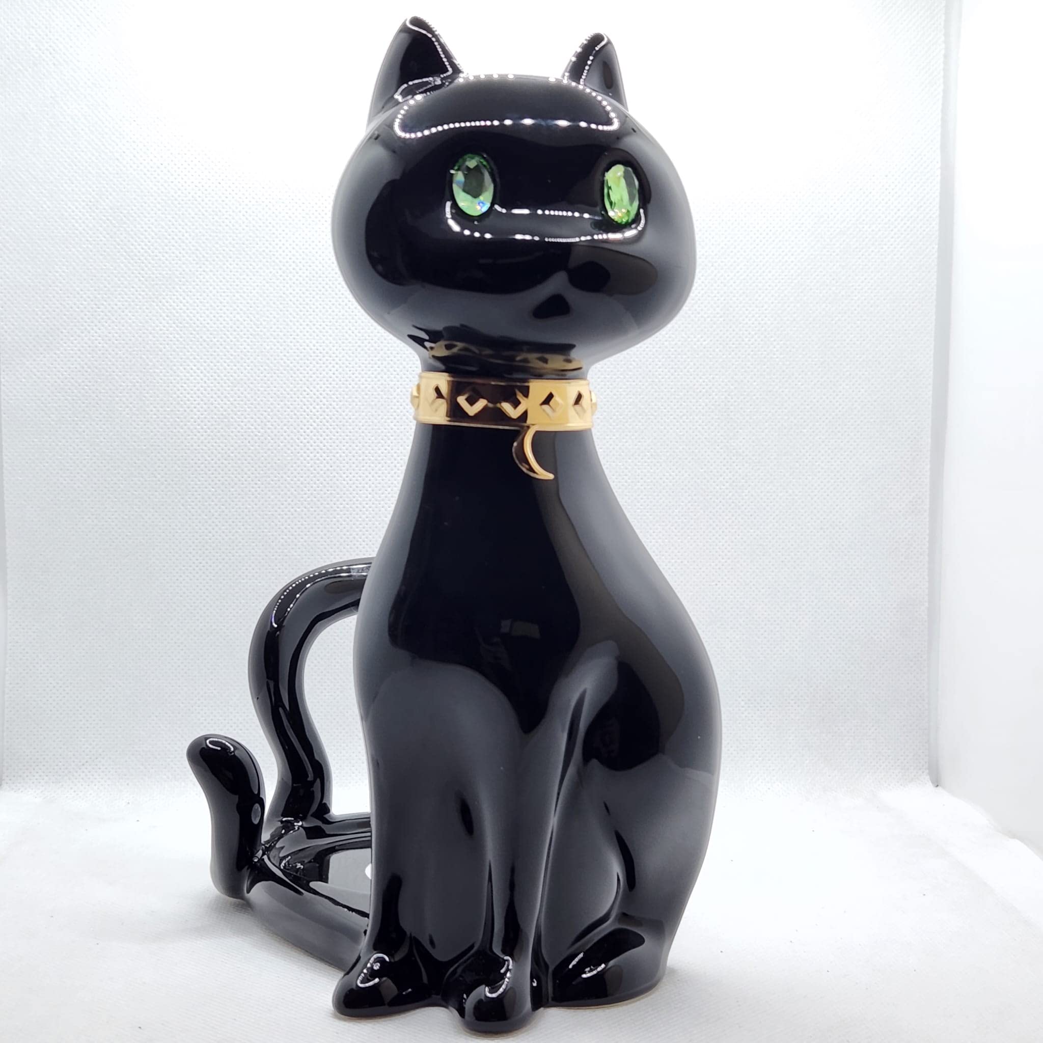 Black Cat Halloween Candle Holder for Bath & Body Works & White Barn 1-Wick Candles - Spooky Home Decor for Fall & Halloween Parties (Candle Not Included)