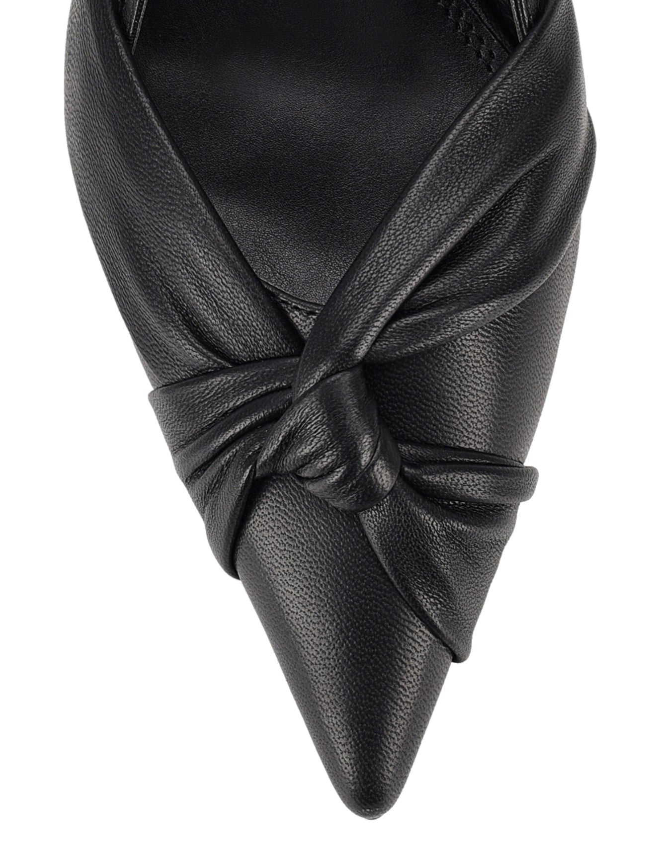 Yonder Slingback Kitten Heels - Black Leather Women's Shoes | Comfortable Low Heel Pumps for Work, Office & Special Occasions