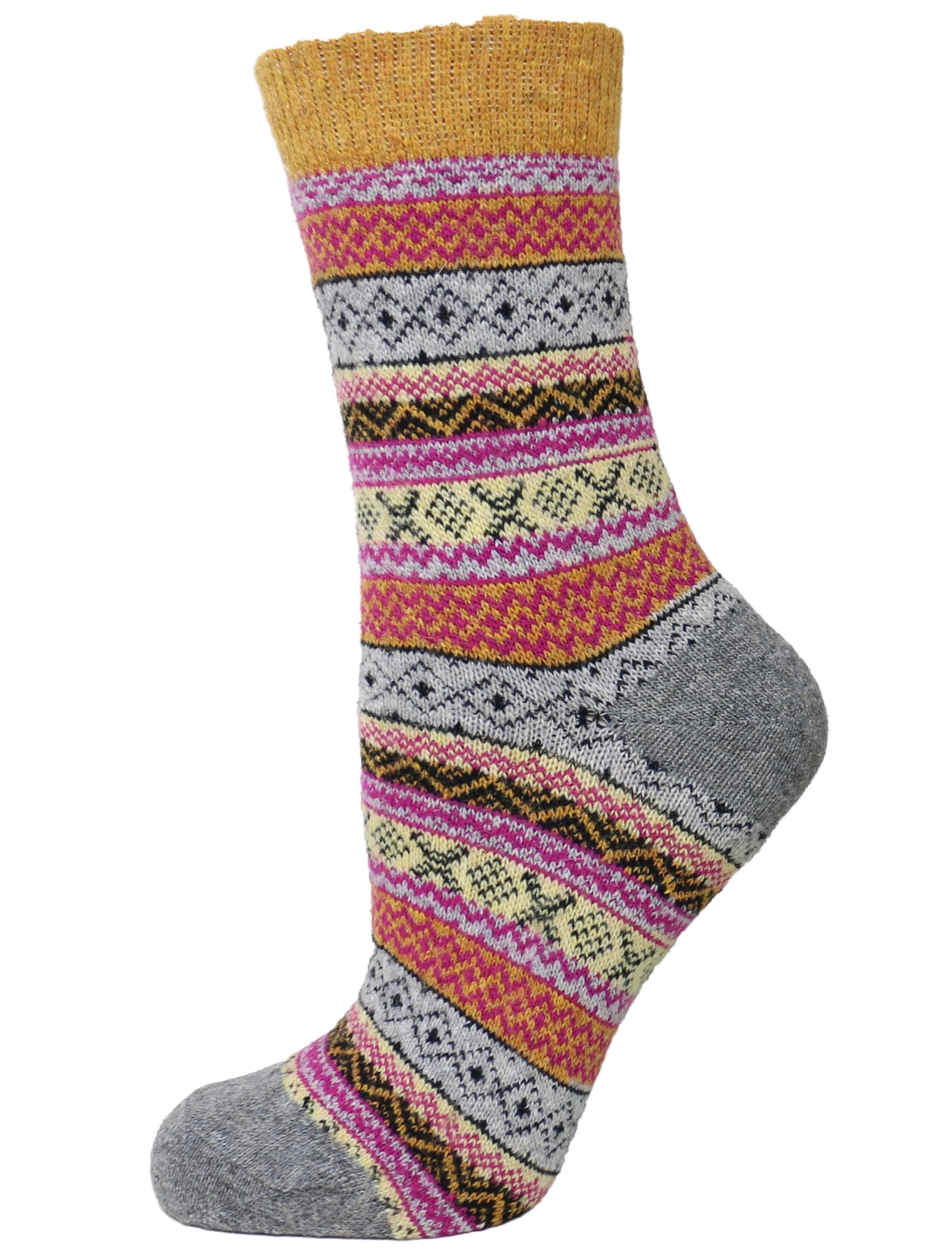 KMystic Women's 6-Pack Hiking Trail Socks - Moisture Wicking & Cushioned for Outdoor Adventures, Camping & Backpacking