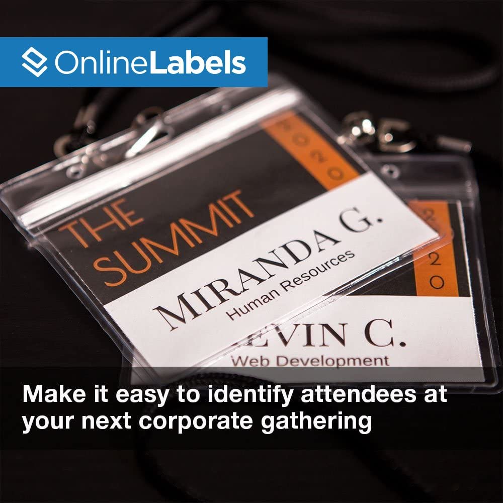 Name Badge Inserts - 4x3 Inches - Premium Cardstock - 3,000 Pack (500 Sheets) - Compatible with Inkjet & Laser Printers - Online Labels - Perfect for Events, Conferences, and Office Identification