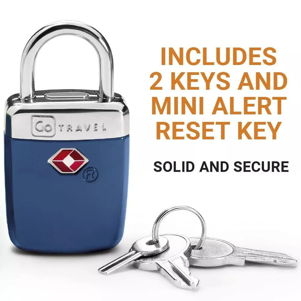 TSA Approved Travel Alert Key Padlock - Secure Luggage for Airports, Hotels & Backpacking