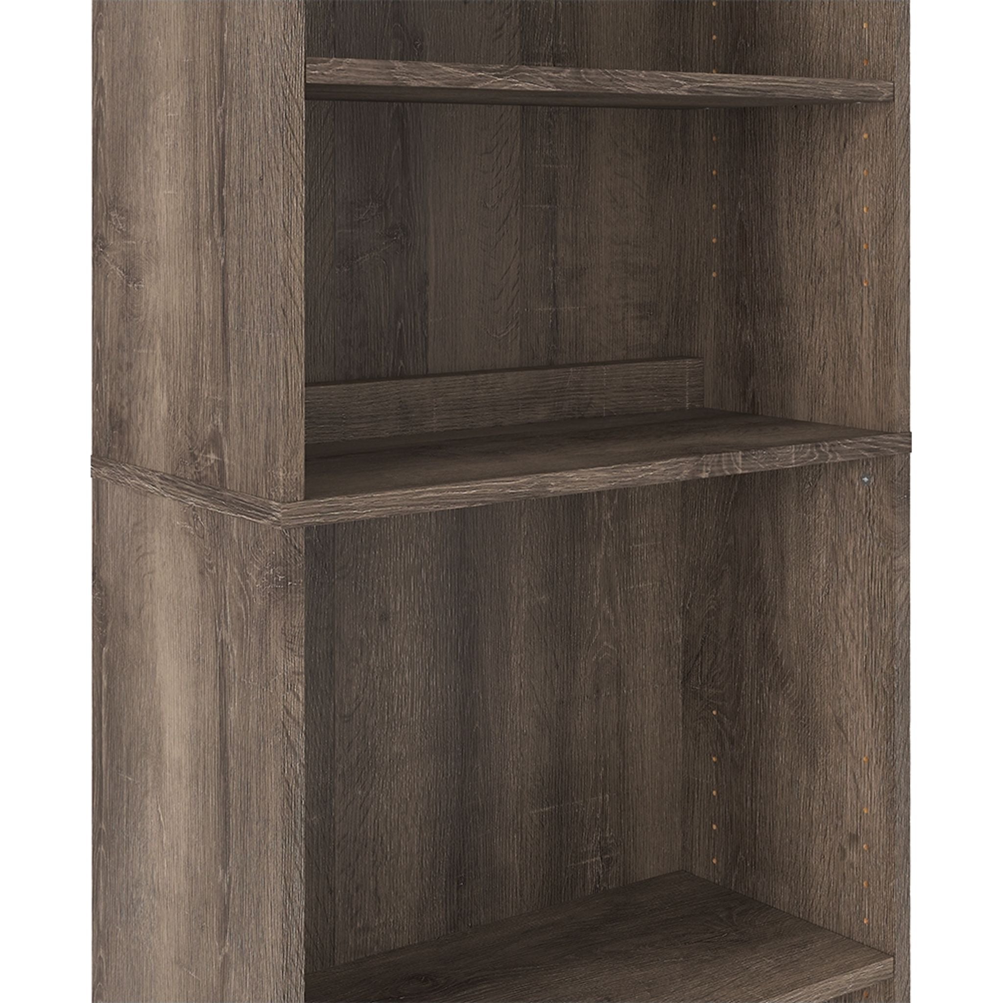 Arlenbry 5-Shelf Bookcase, Gray Wooden Bookshelf for Home & Office - Perfect for Living Room, Bedroom, Study & Library Storage Organization