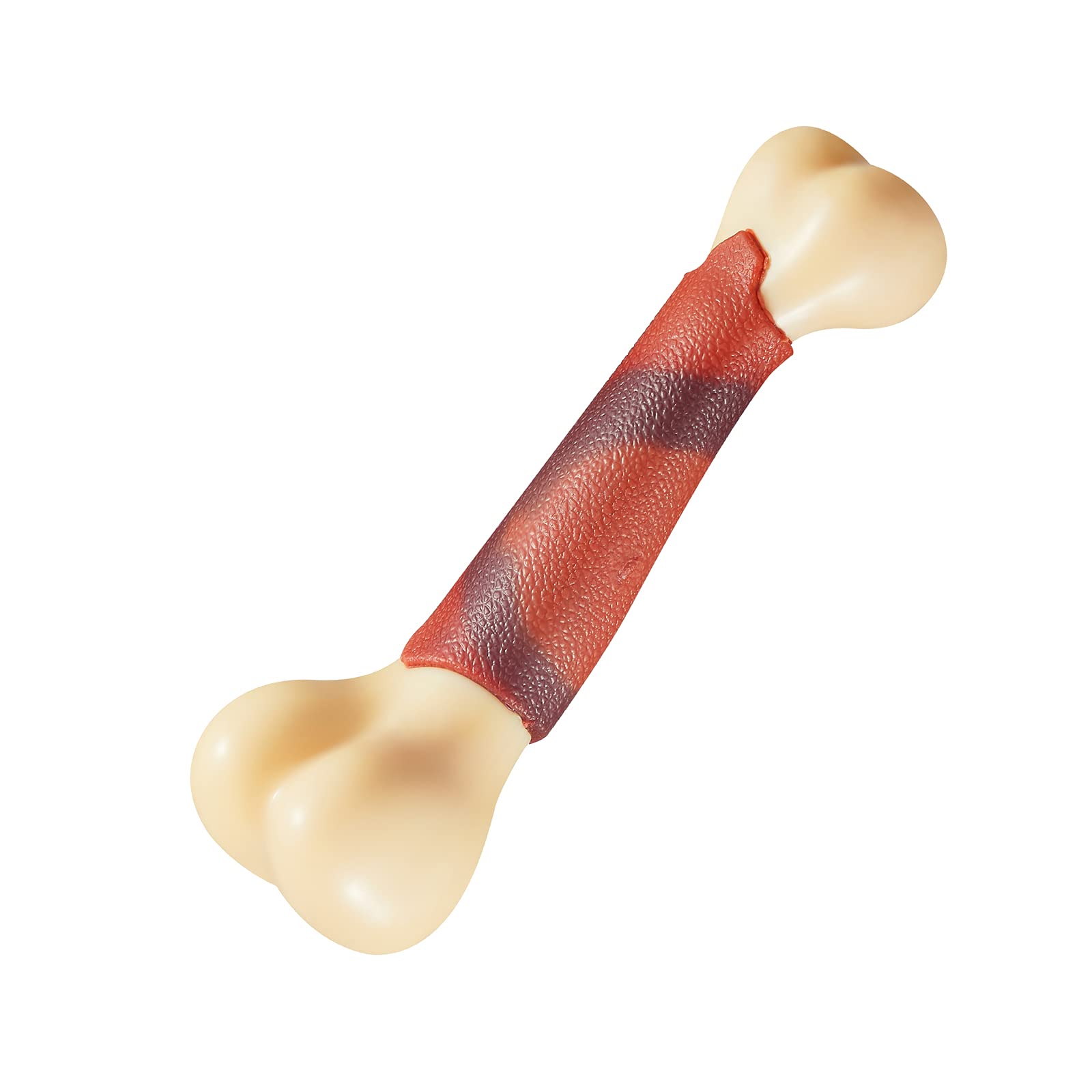 Durable Nylon Dog Chew Bone Toy - Beef Flavor Puzzle & Training Toy for Small Dogs (4.7 Inch) | Safe Tooth Cleaning for Aggressive Chewers - Perfect for Teething, Boredom Relief & Interactive Playtime