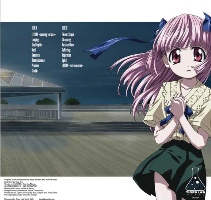 Elfen Lied Anime Vinyl Record Soundtrack LP - Limited Edition Lucy Split Splatter Score Featuring Lilium OST | Perfect for Anime Collectors & Vinyl Enthusiasts, Great Gift for Music Lovers
