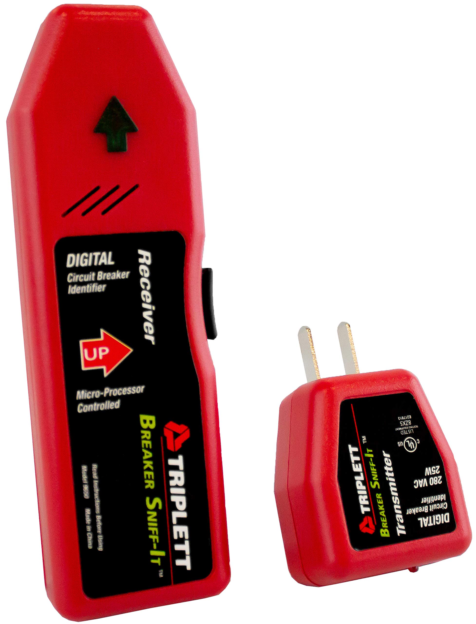 Triplett 9650 Breaker Sniff-It Automatic Circuit Breaker Locator with Audible & Visual Alerts - Ideal for Home Electrical Panel Mapping & DIY Circuit Tracing
