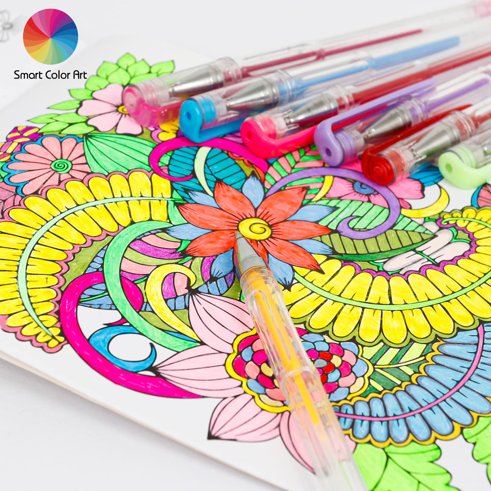 140 Colors Gel Pens Set - Vibrant & Smooth Gel Pens for Adult Coloring Books, Drawing, Painting, Writing - Perfect for Art Therapy, DIY Crafts & School Projects