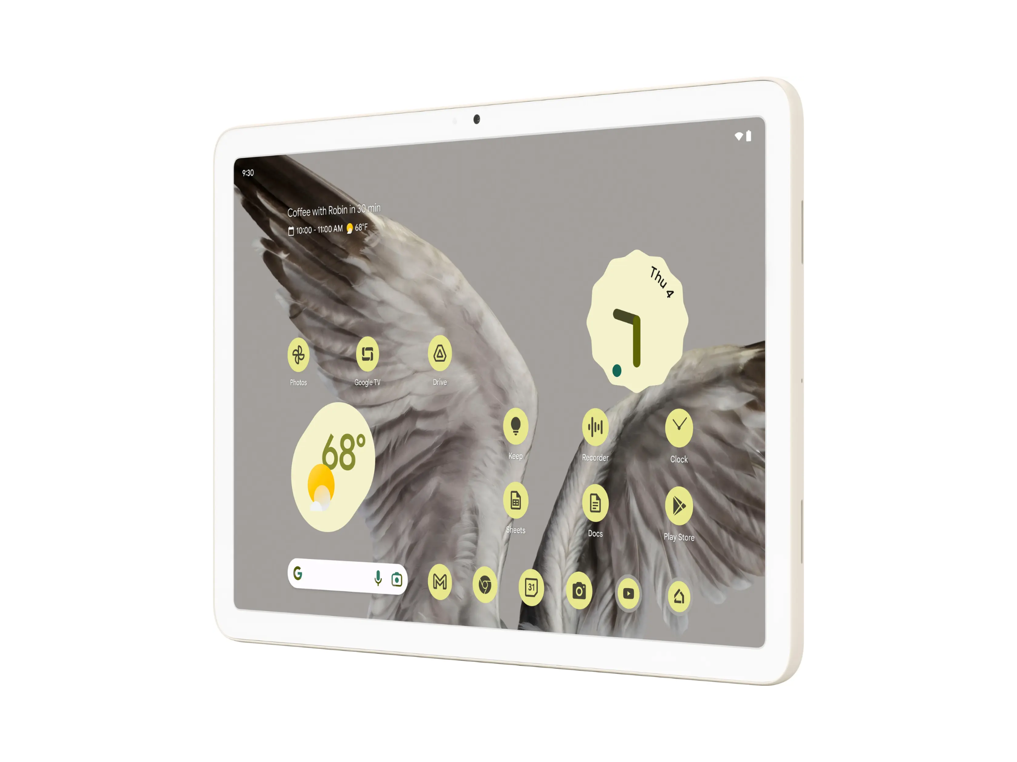 Google Pixel 11-inch Android Tablet - 128GB Storage, WiFi, Hazel & White - Perfect for Work, Study & Entertainment