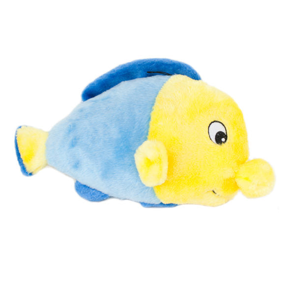 ZippyPaws Finn the Fish Grunterz Dog Toy - Interactive Squeaky Plush for Small & Medium Dogs - Perfect for Fetch, Tug-of-War & Cuddling Playtime