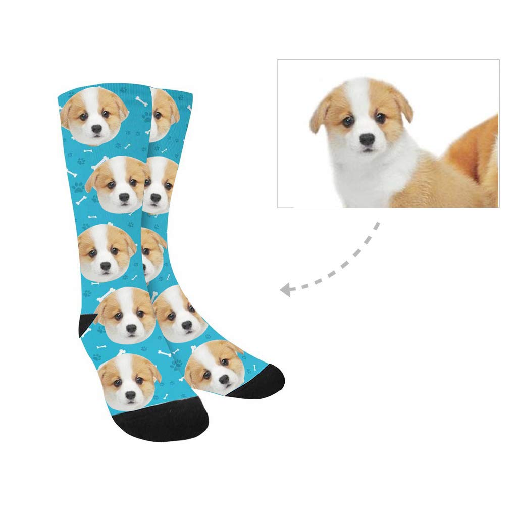 Custom Christmas Novelty Socks with Funny Print - Personalized Photo Socks for Couples | Unisex Crew Socks for Men & Women | Perfect Gift for Holidays, Stocking Stuffers & Christmas Parties