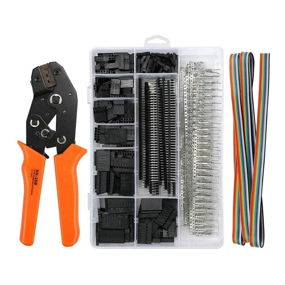 **LBRTPTR SN-28B+1550Pcs Dupont Crimping Tool Kit with Wire Terminals – Professional Hand Tool Set for Electrical Wiring, DIY Projects, and Automotive Repairs (Color: SN-28B 1550pcs Kit)**