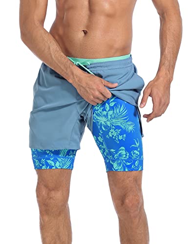 Blue / Neon Palms