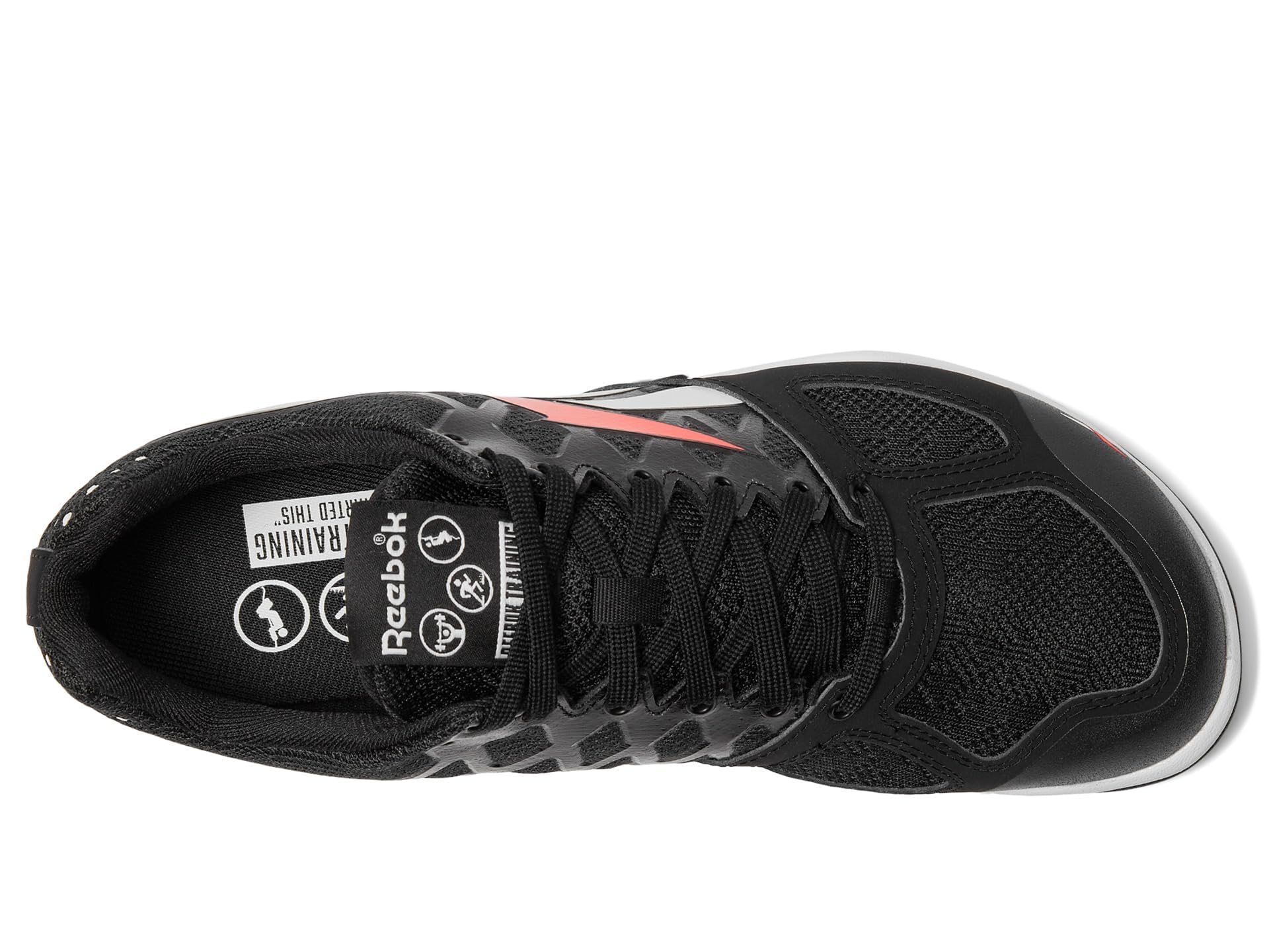 Reebok Men's Nano 2.0 Cross Training Shoes - White Black Neon Cherry | Size 10 US | Gym Workout & Fitness Sneakers for Men