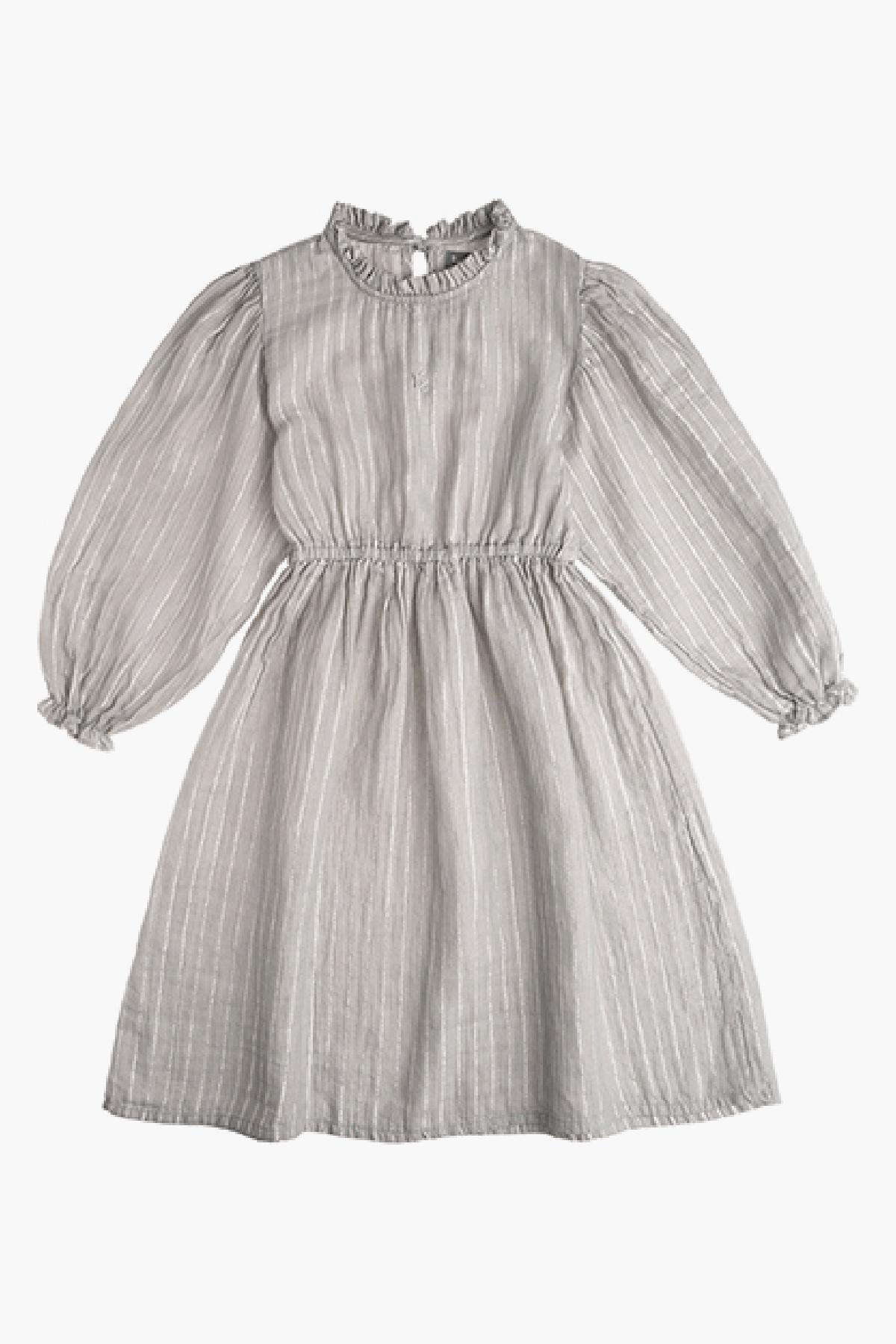 Vintage Lurex Stripe Dress for Girls | Elegant Party & Special Occasion Outfit | Perfect for Birthday, Holiday & Formal Events