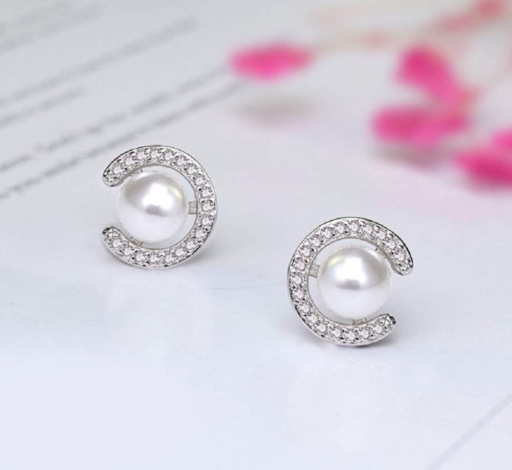 HengSun Diamond & Korean Wild Pearl Earrings for Women - Elegant Fashion Jewelry for Parties, Weddings & Daily Wear