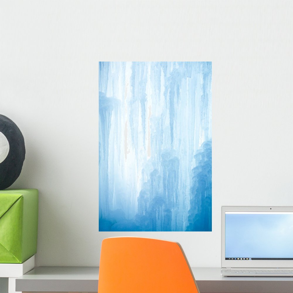 Frozen Waterfall Wall Mural - Peel and Stick Ice Wall Decal (18x12 Inches) - Perfect for Living Room, Bedroom, or Office Decor - WM133119