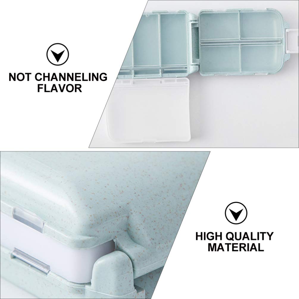 2 Pack Plastic Pill Organizer Travel Medicine Case - Portable Pill Box Storage Container for Daily Medication, Vitamins & Supplements - Perfect for Home, Office, Travel & Emergency Kits