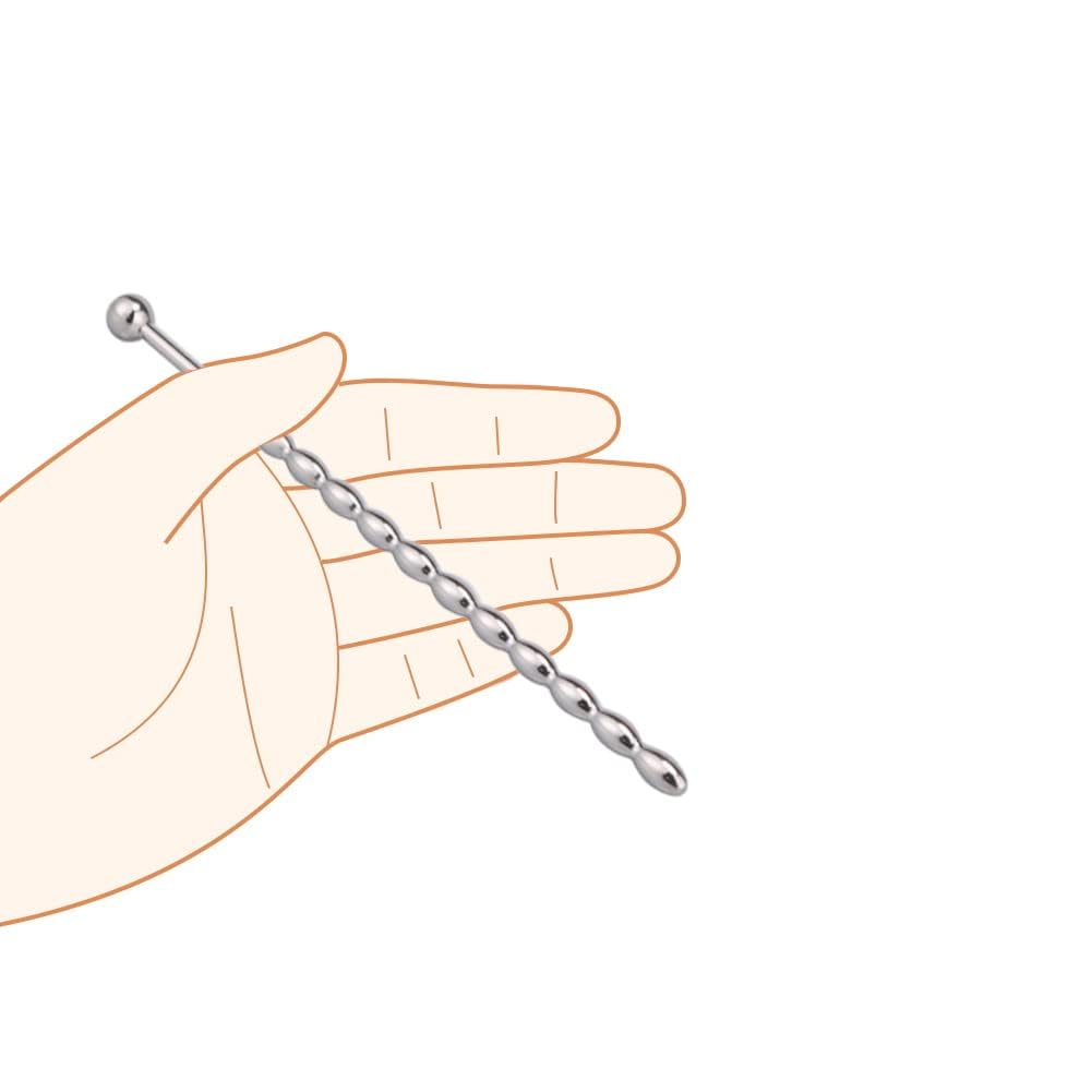 Premium FST Stainless Steel Urethral Sounds Dilators with Multi Beads - Medical Grade Penis Plug for Male Enhancement & Sensual Play - Perfect for BDSM, Adult Play & Medical Use