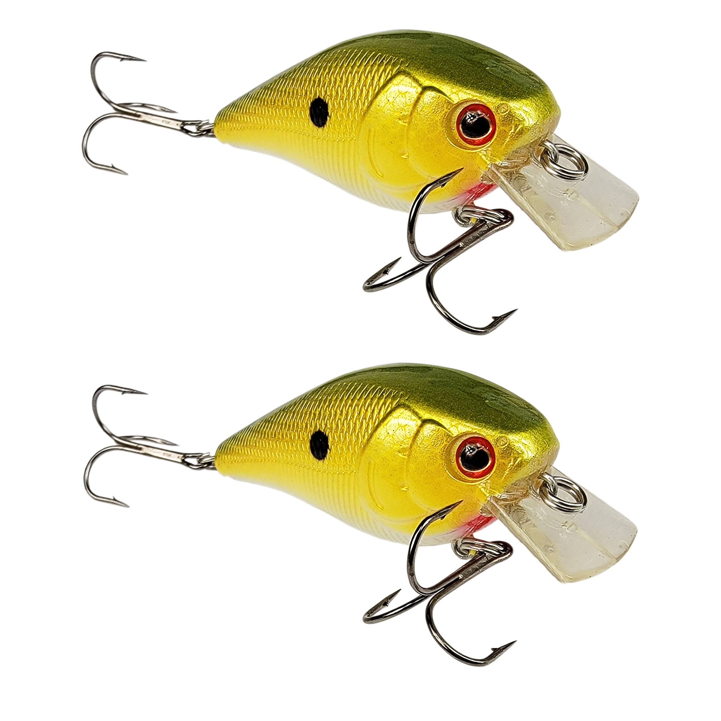 2-Pack Square Bill Crankbait Fishing Lures - 2.75
