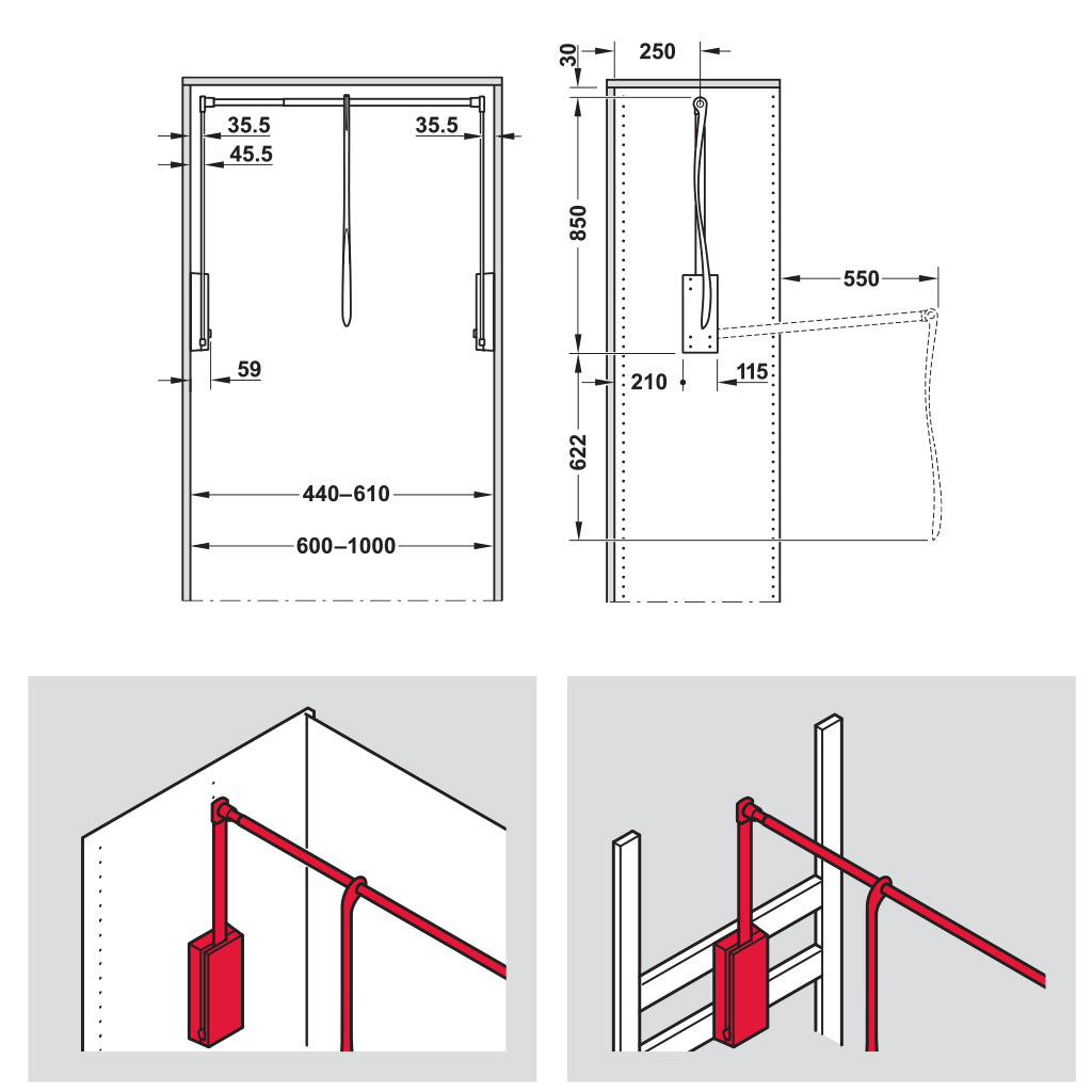DressCode Wardrobe Lift - Premium Closet Organizer & Space Saver for Stylish Home Storage | Perfect for Bedrooms, Walk-in Closets & Small Apartments