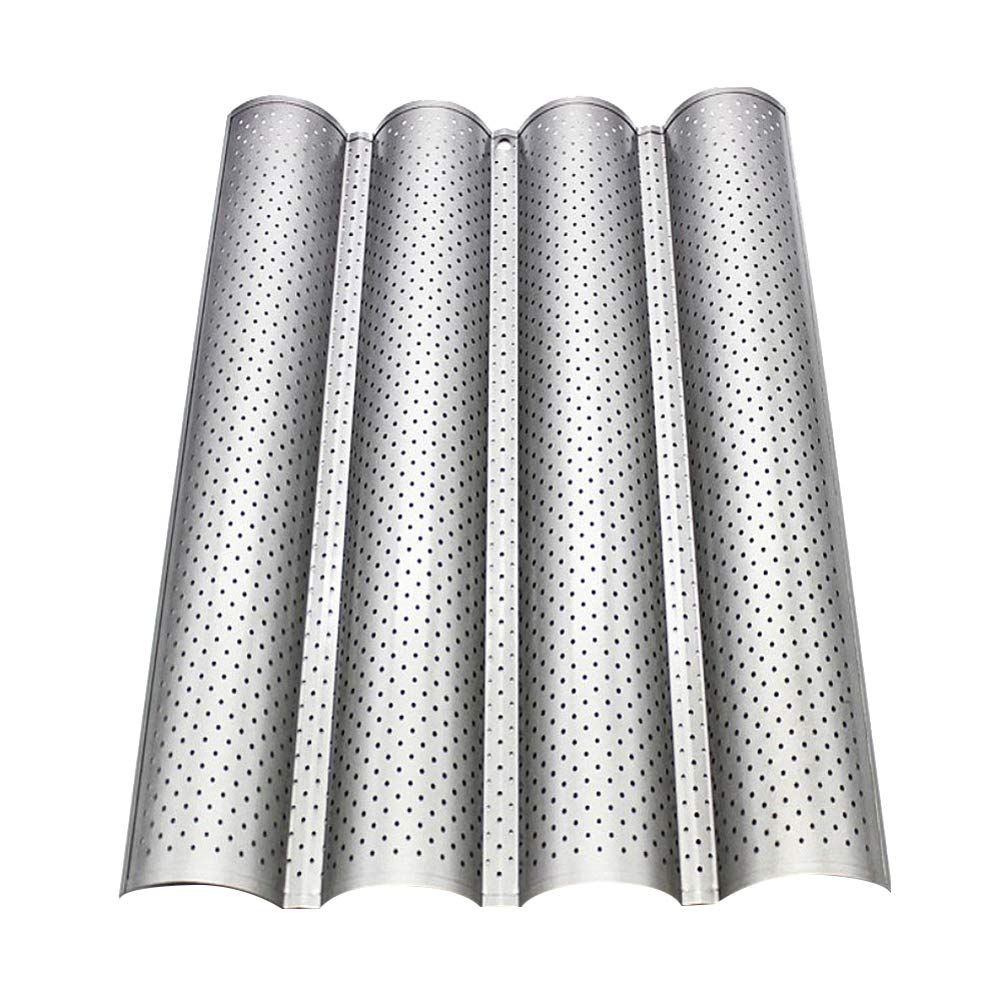 Non-Stick Perforated Bread Baking Pan - Hemoton French Loaf Pan for Perfect Homemade Bread | Ideal for French Bread, Baguettes, and Artisan Baking at Home